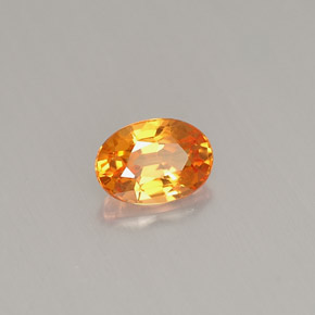 Hilo de espesartita Naranja natural de 0.59 ct, Corte Óvalo, VVS-VS