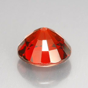 Granate espesartita naranja natural de 8,88 ct, corte redondo, VS-SI