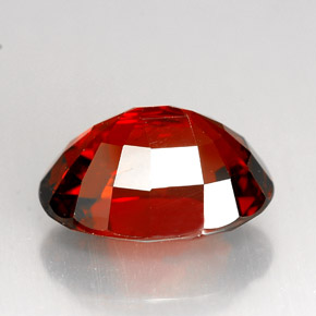 Granate espesartita rojo natural de 9,65 ct, corte óvalo, VS
