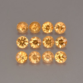 Gemas de Hilo de espesartita Naranja natural de  ct, Corte Redondo, VS