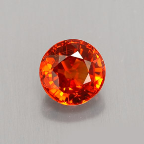 Granate espesartita naranja natural de 1,06 ct, corte redondo, VS
