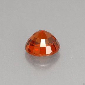 Granate espesartita naranja natural de 0,90 ct, corte redondo, VS