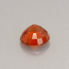 Granate espesartita naranja natural de 0,93 ct, corte redondo, VS