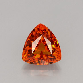 Granate espesartita naranja natural de 1,55 ct, trillón, VS