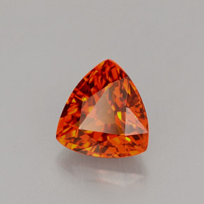 Granate espesartita naranja natural de 1,55 ct, trillón, VS
