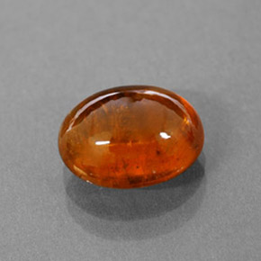 Granate espesartita naranja natural de 3,17 ct, transparente, transparente / translúcido