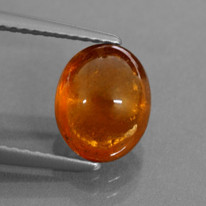 Granate espesartita naranja natural de 3,66 ct, transparente, transparente / translúcido