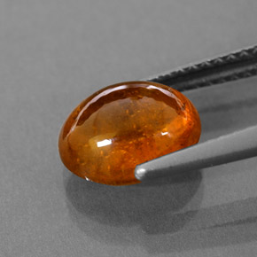 Granate espesartita naranja natural de 3,66 ct, transparente, transparente / translúcido