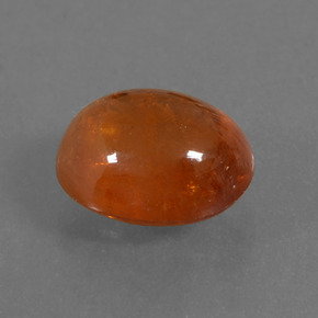 Granate espesartita naranja natural de 3,19 ct, corte óvalo, translúcido
