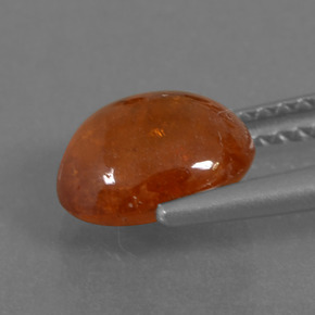 Granate espesartita naranja natural de 3,19 ct, corte óvalo, translúcido