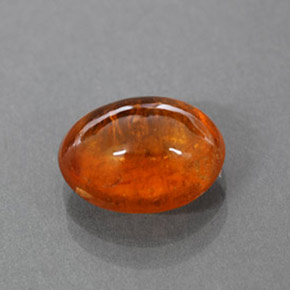 Granate espesartita naranja natural de 3,41 ct, transparente, transparente / translúcido