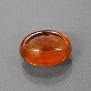 Granate espesartita naranja natural de 3,35 ct, transparente, transparente / translúcido