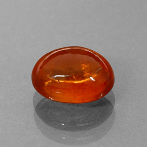 Granate espesartita naranja natural de 2,65 ct, transparente, transparente / translúcido