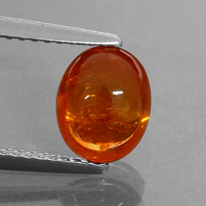 Granate espesartita naranja natural de 2,65 ct, transparente, transparente / translúcido