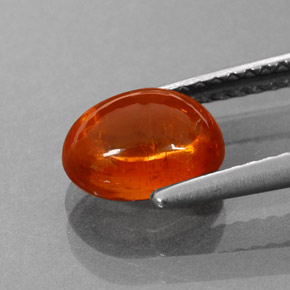Granate espesartita naranja natural de 2,65 ct, transparente, transparente / translúcido