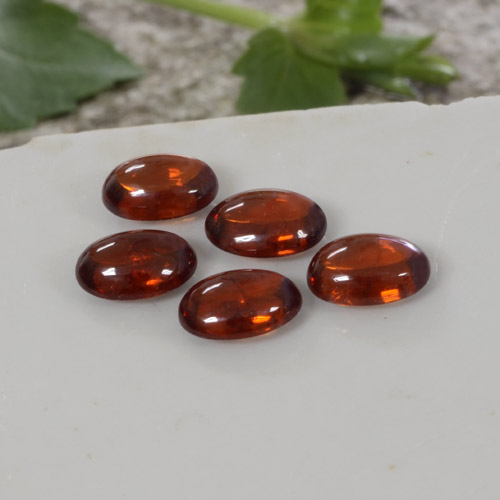 Gemas de granate espesartita naranja natural de 4,97 ct, transparente, transparente / translúcido