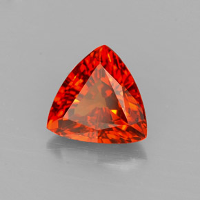 Granate espesartita naranja natural de 1,17 ct, trillón, VVS