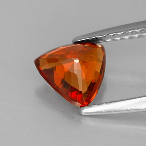 Granate espesartita naranja natural de 1,17 ct, trillón, VVS
