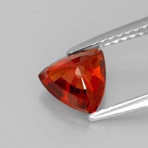Granate espesartita naranja natural de 1,39 ct, trillón, VS