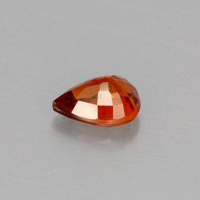 Granate espesartita naranja natural de 0,83 ct, en forma de pera, VVS-VS