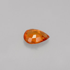 Granate espesartita naranja natural de 0,37 ct, en forma de pera, VS