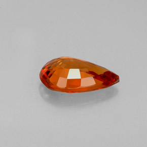 Granate espesartita naranja natural de 1,27 ct, en forma de pera, VVS-VS