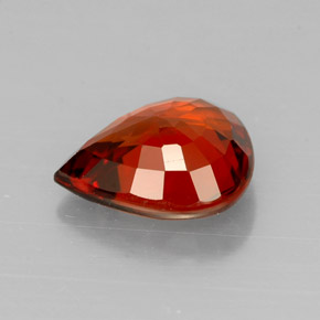 Granate espesartita naranja natural de 1,80 ct, en forma de pera, VVS