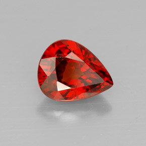 Granate espesartita naranja natural de 1,42 ct, en forma de pera, VVS