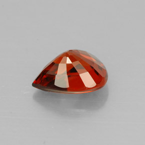 Granate espesartita naranja natural de 1,42 ct, en forma de pera, VVS