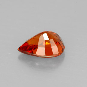 Granate espesartita naranja natural de 1,33 ct, en forma de pera, VS