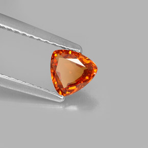 Granate espesartita naranja natural de 0,56 ct, trillón, VVS
