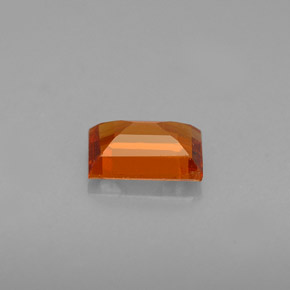 Granate espesartita naranja natural de 0,77 ct, baguette, VS