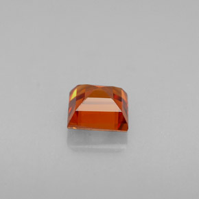 Granate espesartita naranja natural de 0,87 ct, cuadrado, VVS-VS