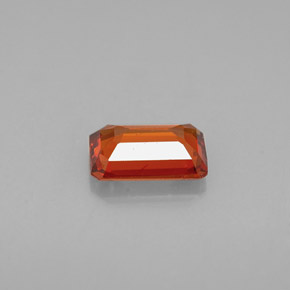 Granate espesartita naranja natural de 0,97 ct, corte esmeralda, VVS-VS