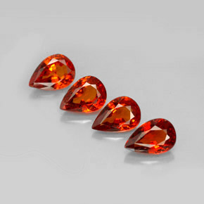 Gemas de granate espesartita naranja natural de  ct, en forma de pera, VVS-VS