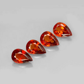 Gemas de granate espesartita naranja natural de  ct, en forma de pera, VVS-VS