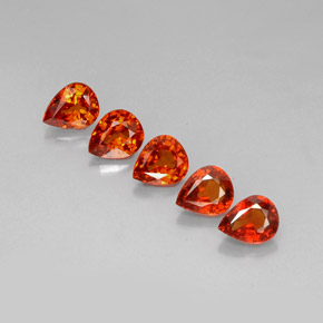 Gemas de granate espesartita naranja natural de  ct, en forma de pera, VVS-VS