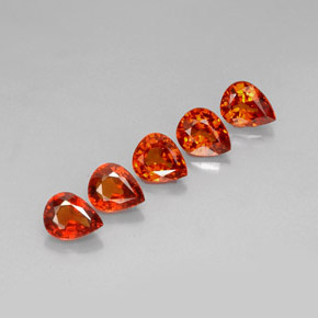 Gemas de granate espesartita naranja natural de  ct, en forma de pera, VVS-VS