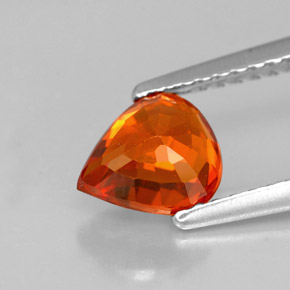 Granate espesartita naranja natural de 1,36 ct, en forma de pera, VS-SI