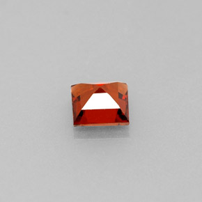Granate espesartita naranja natural de 0,49 ct, cuadrado, VVS-VS