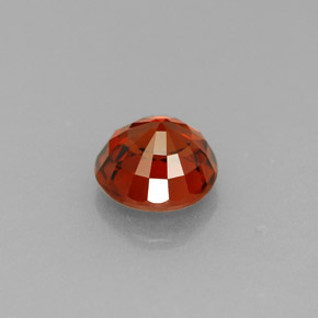 Granate espesartita naranja natural de 1,09 ct, corte redondo, VVS-VS