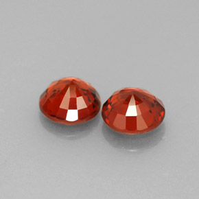 Gemas de granate espesartita naranja natural de  ct, corte redondo, VVS-VS