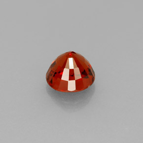 Granate espesartita naranja natural de 0,84 ct, corte redondo, VVS-VS