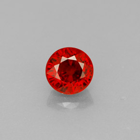 Granate espesartita naranja natural de 0,83 ct, corte redondo, VVS-VS