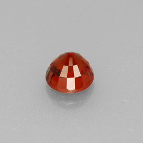 Granate espesartita naranja natural de 0,83 ct, corte redondo, VVS-VS