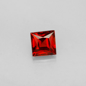 Granate espesartita naranja natural de 0,34 ct, cuadrado, VVS-VS