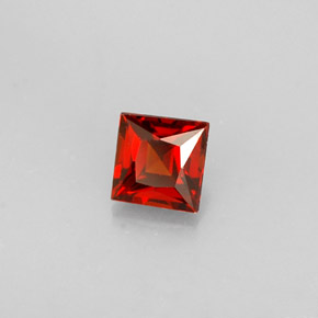 Granate espesartita naranja natural de 0,34 ct, cuadrado, VVS-VS