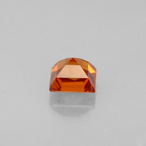 Granate espesartita naranja natural de 0,36 ct, cuadrado, VVS-VS