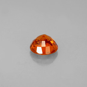 Granate espesartita naranja natural de 0,82 ct, corte redondo, VVS-VS