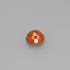 Granate espesartita naranja natural de 0,73 ct, corte redondo, VVS